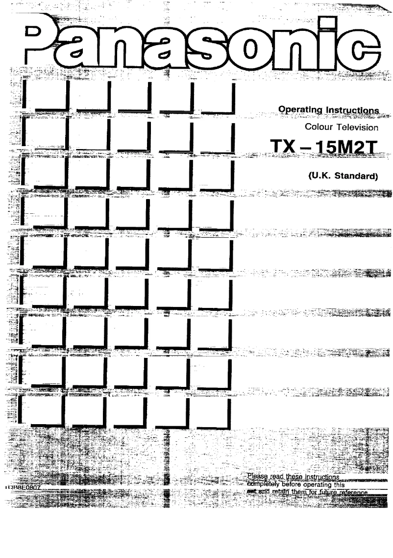 Page 1 de la notice Manuel utilisateur Panasonic TX-15M2T