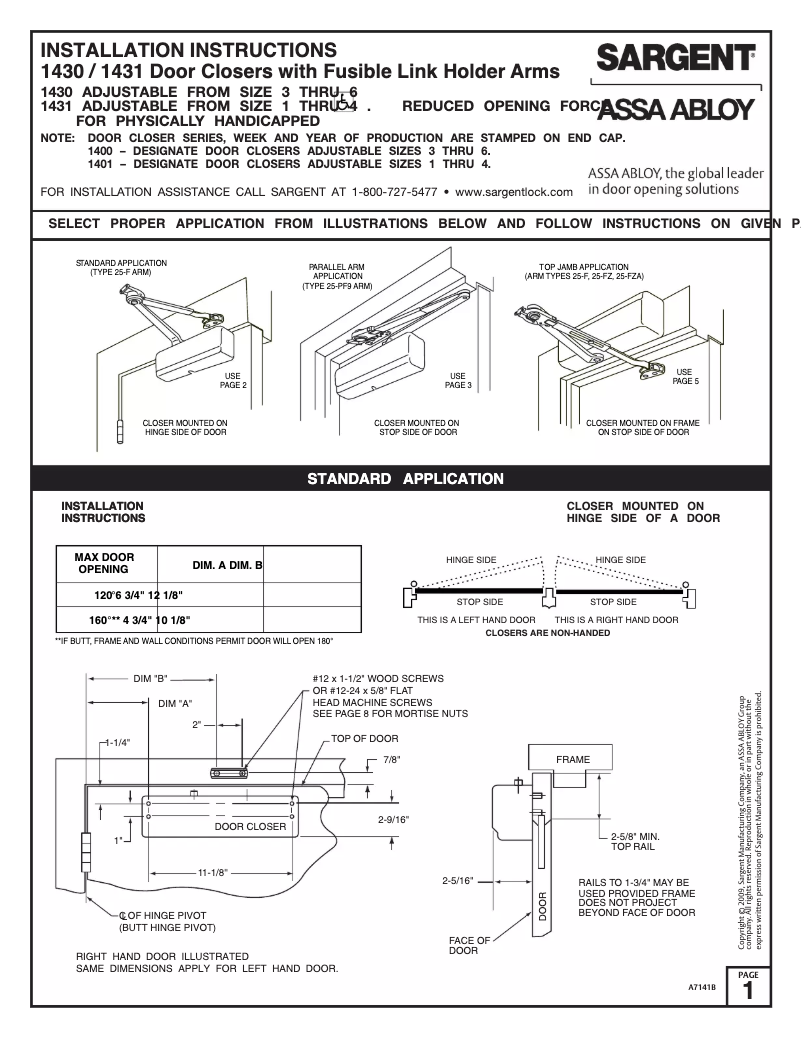 Image de la première page du manuel de l'appareil 1431