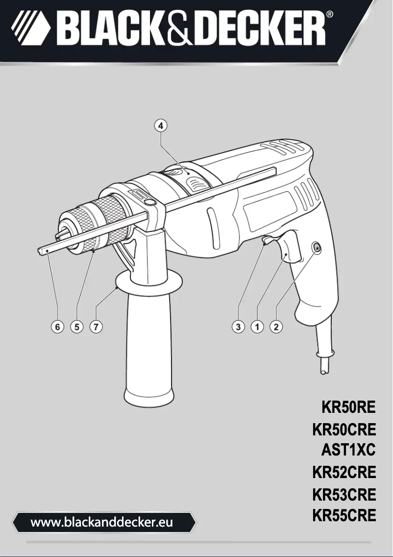 Page n°1 - Manuel utilisateur Black & Decker KR50CRE