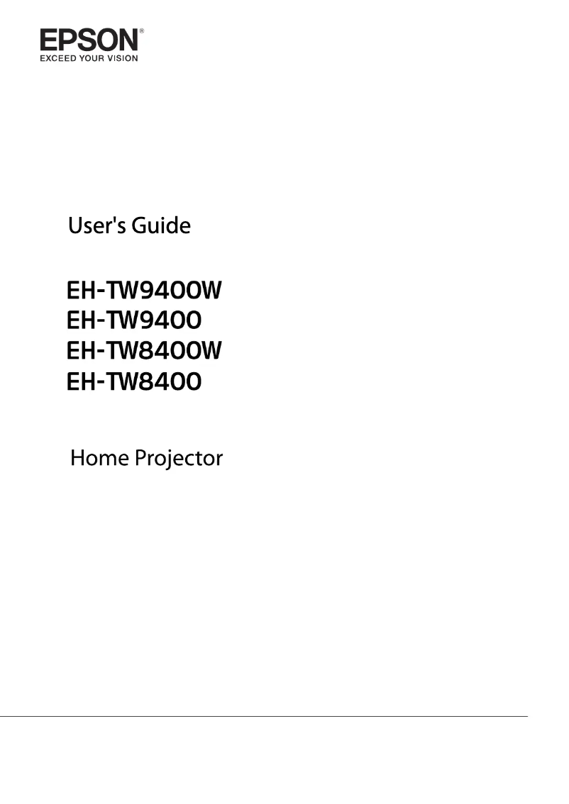 Page 1 de la notice Manuel utilisateur Epson EH-TW9400W