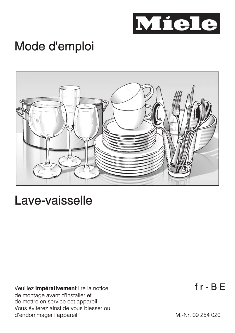 Page 1 de la notice Manuel utilisateur Miele G 5880 SCVi