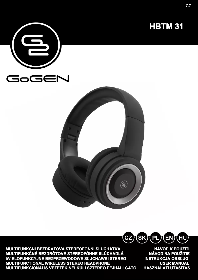 Page n°1 - Manuel utilisateur GoGen HBTM 31R