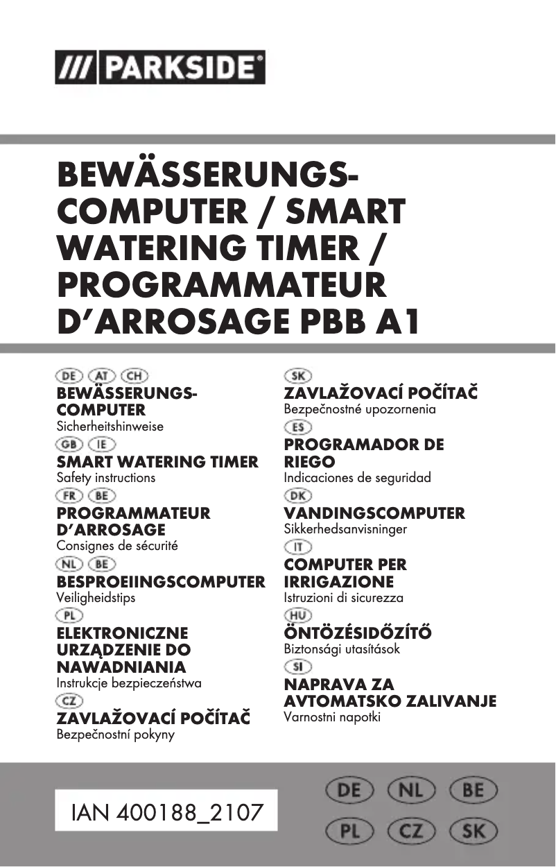 Page 1 de la notice Manuel utilisateur Parkside HG09123