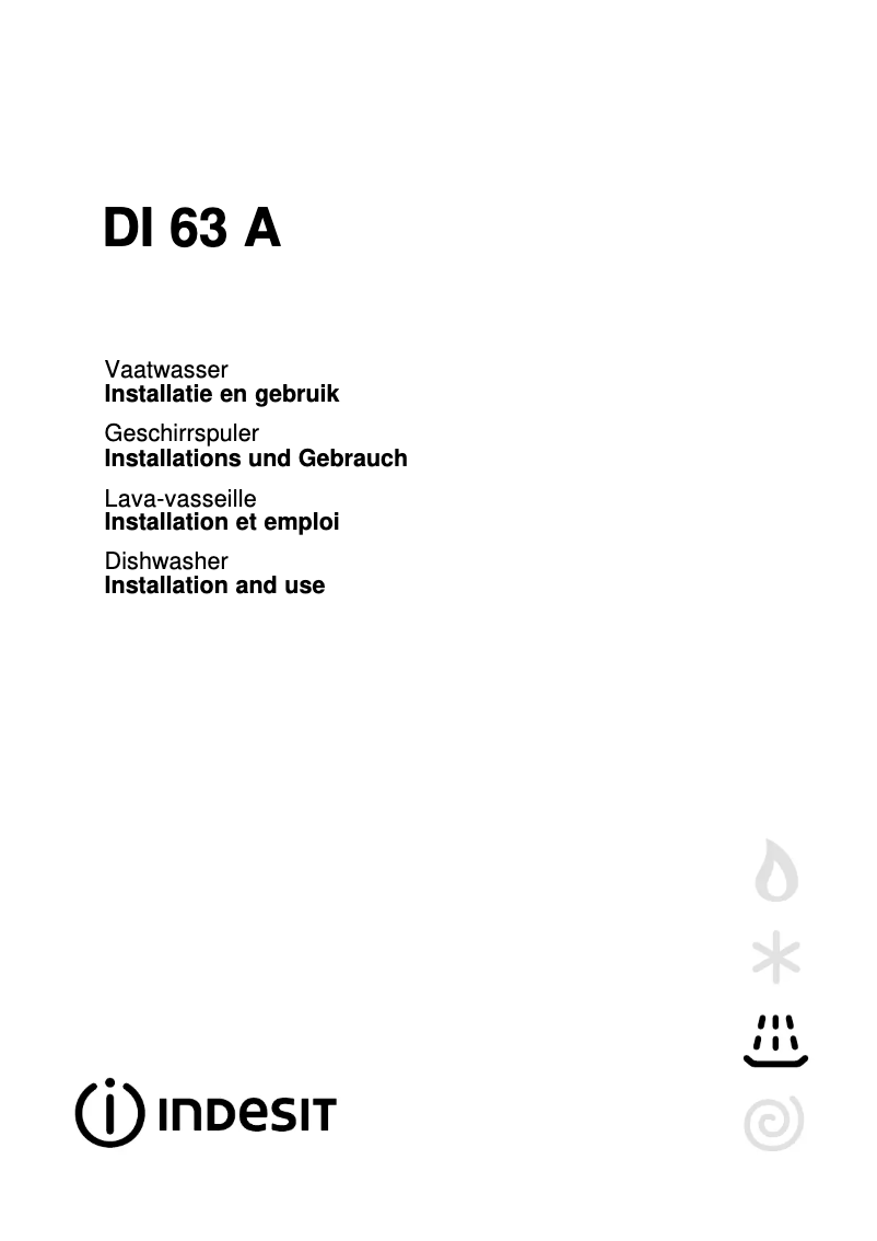 Image de la première page du manuel de l'appareil DI 63 A