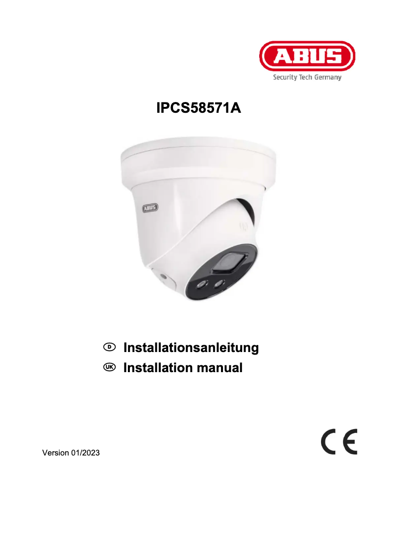 Imagen de la primera página del manual del dispositivo IPCS58571A