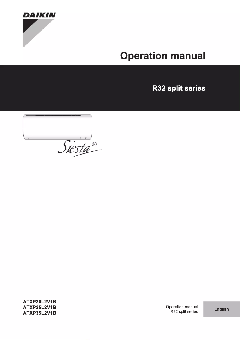 Página 1 del manual Manual de usuario Daikin ATXP20L2V1B