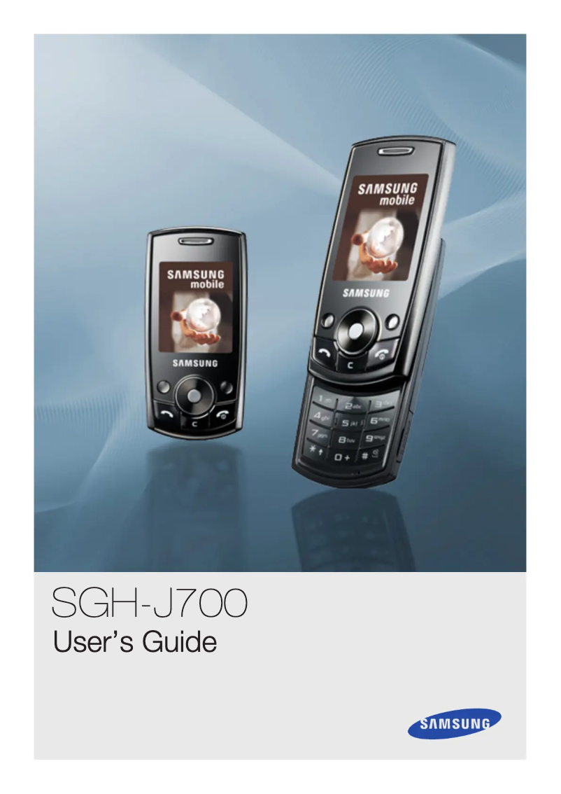 Page n°1 - Guide d'installation Samsung SGH-J700i
