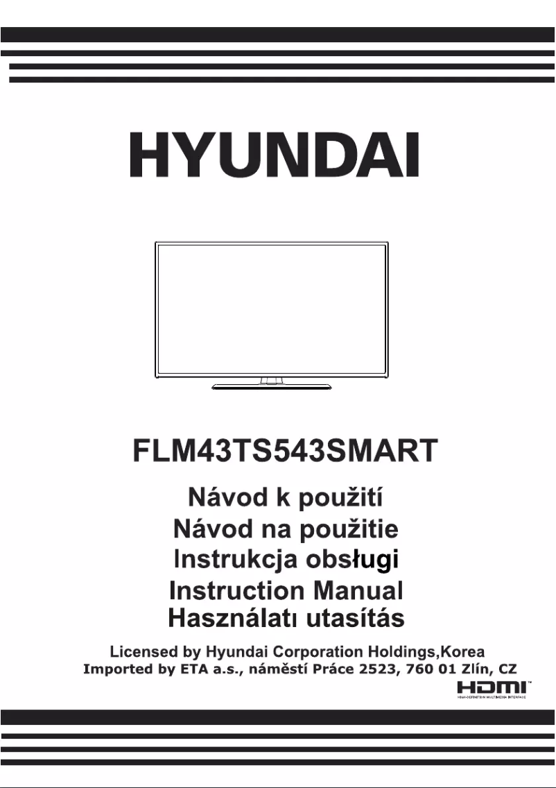 Page 1 de la notice Manuel utilisateur Hyundai FLM 43TS543 SMART