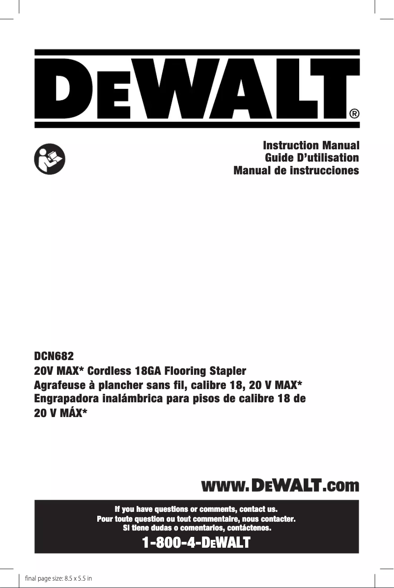 Image de la première page du manuel de l'appareil DCN682M1
