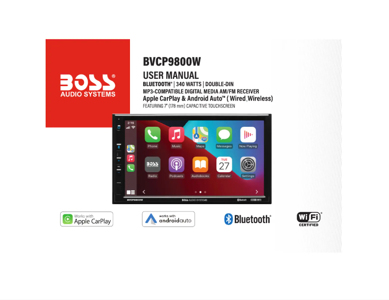 Page n°1 - Manuel utilisateur Boss BVCP9800W