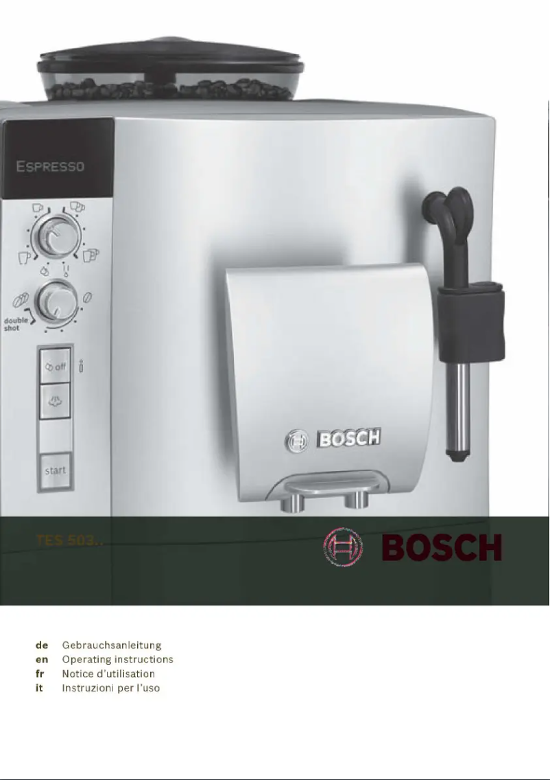 Page n°1 - Manuel utilisateur Bosch TES50356