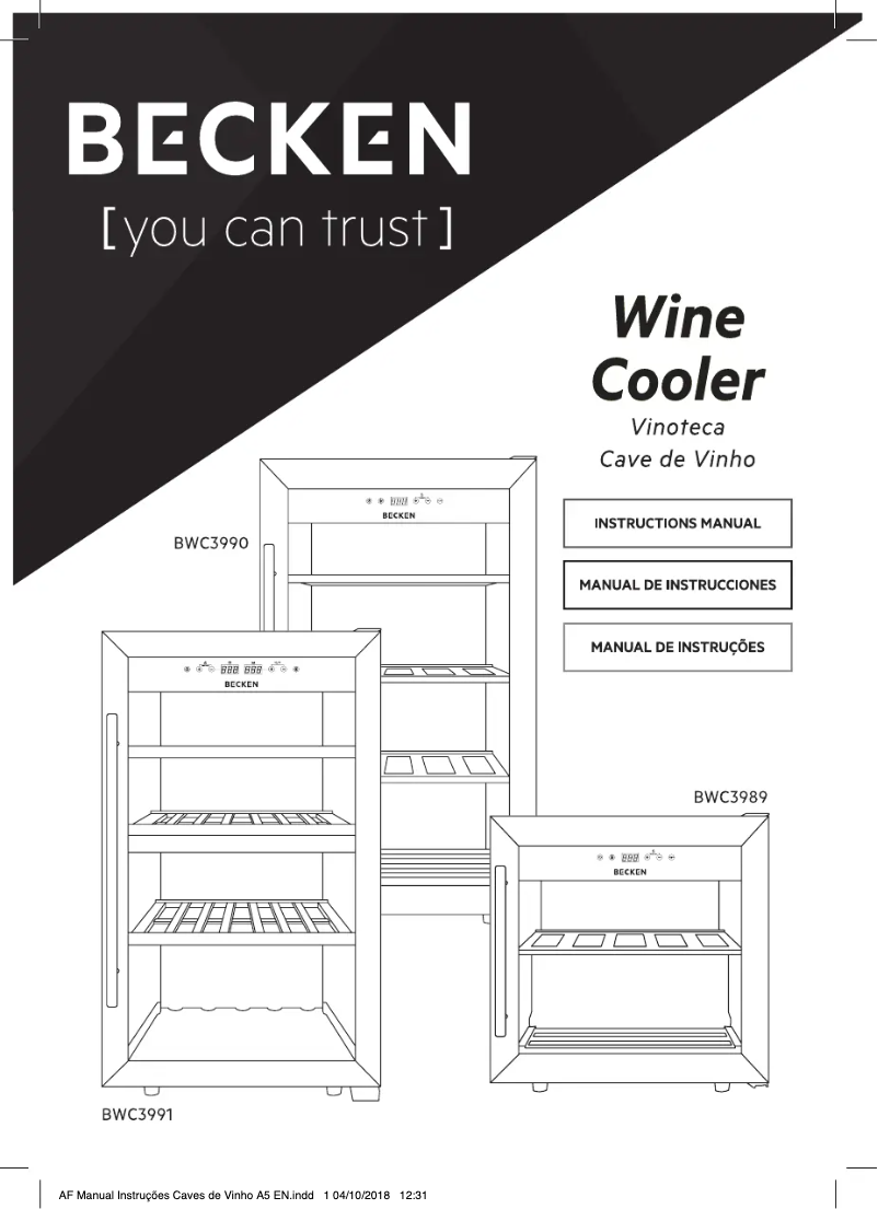 Imagen de la primera página del manual del dispositivo BWC3990