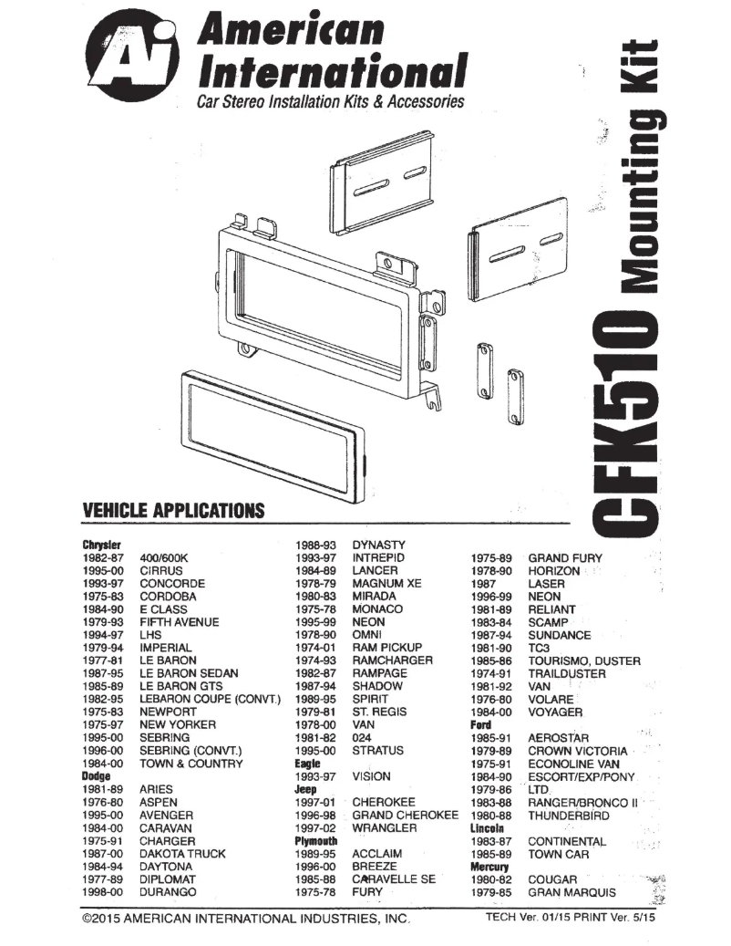 Page n°1 - Manuel utilisateur American International CFK510