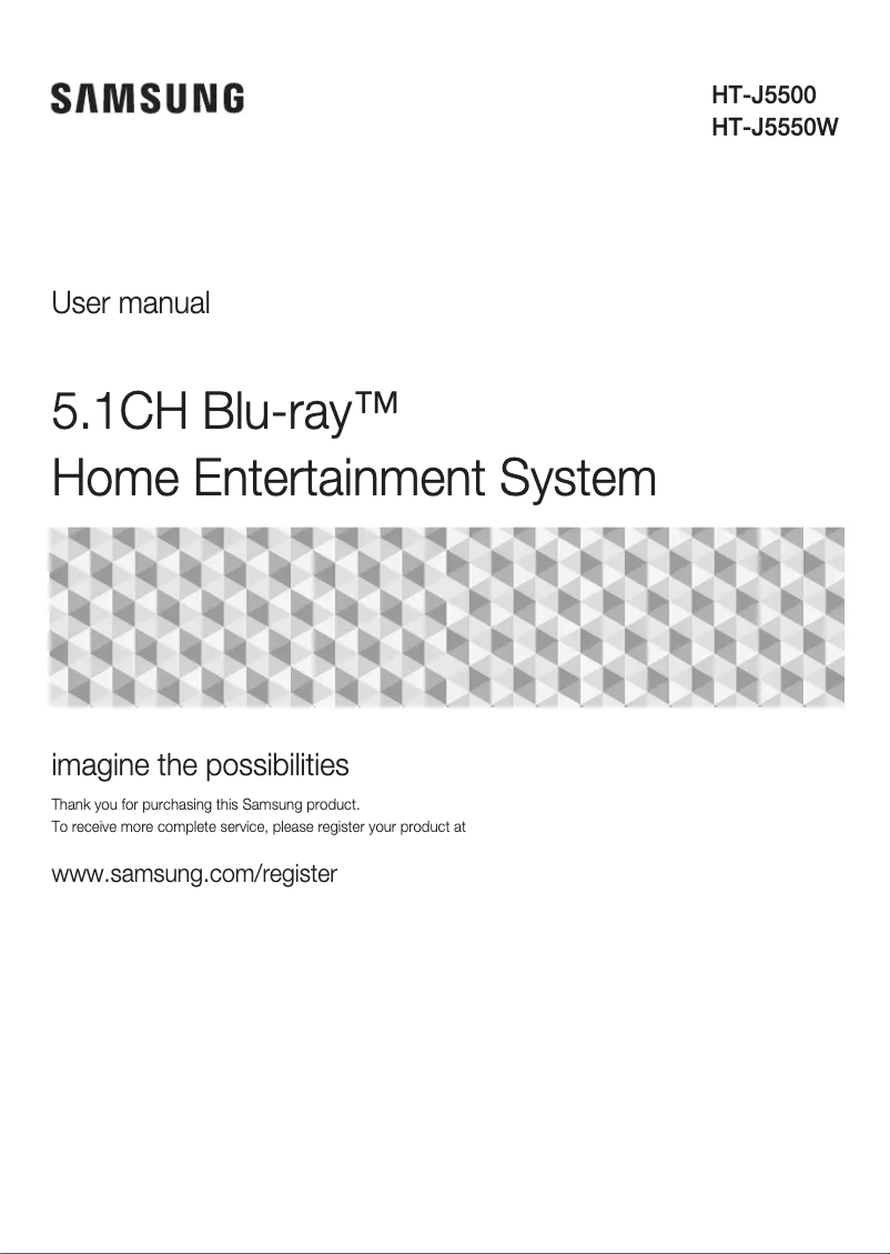 Page n°1 - Manuel utilisateur Samsung HT-J5550W
