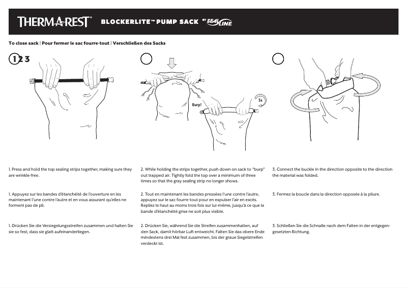 Page n°1 - Manuel utilisateur Thermarest BlockerLite