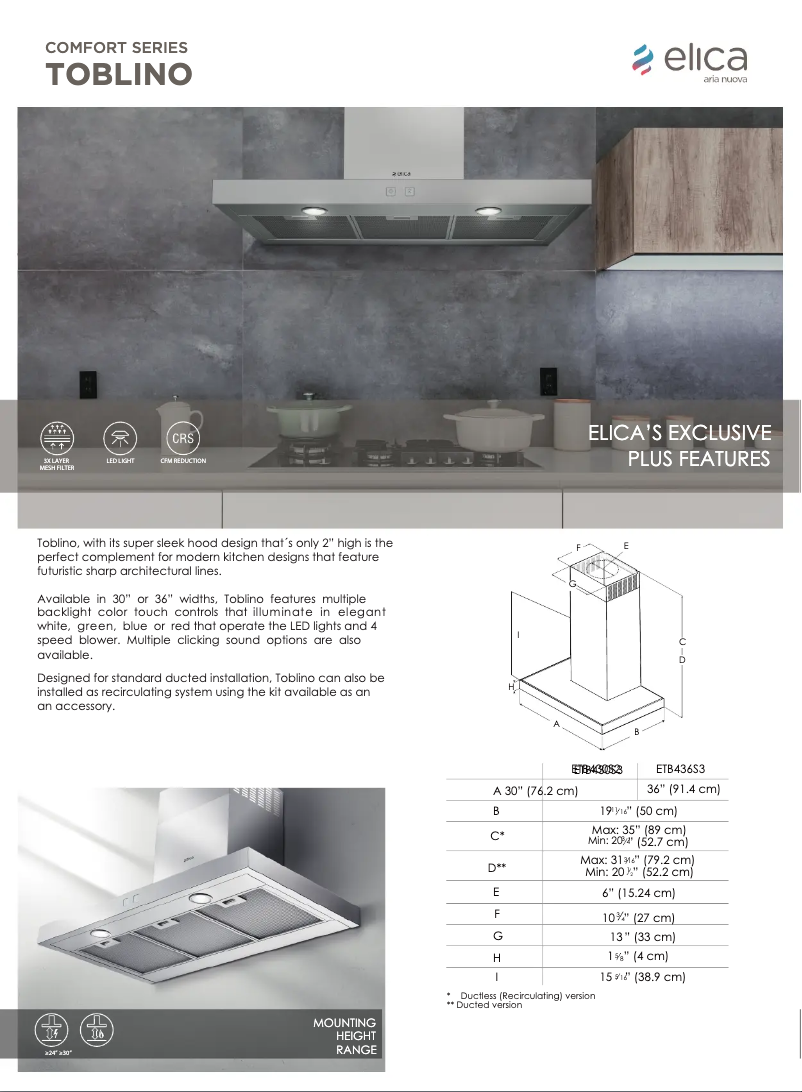Image de la première page du manuel de l'appareil Toblino ETB436S2