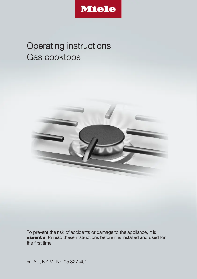 Page n°1 - Manuel utilisateur Miele KM 362