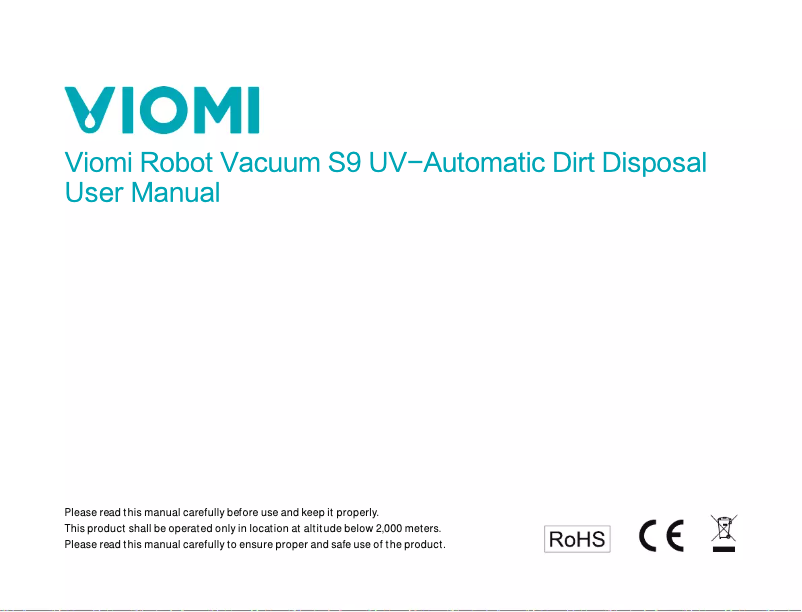 Page n°1 - Manuel utilisateur Viomi Alpha S9 UV