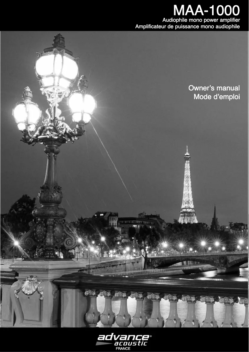 Imagen de la primera página del manual del dispositivo MAA 1000