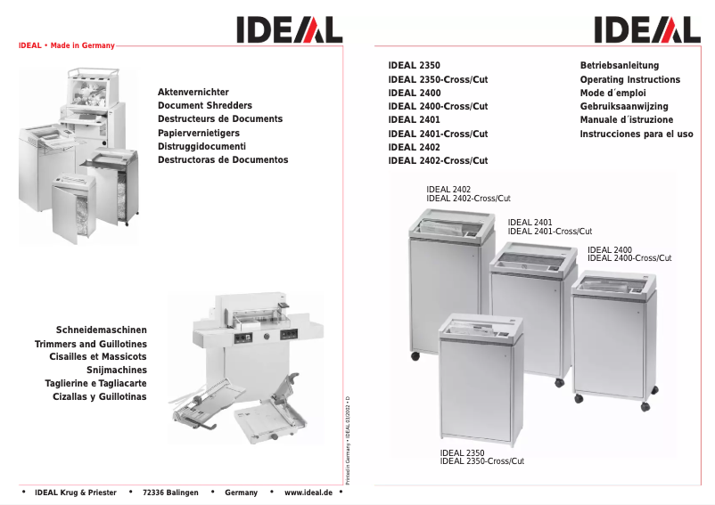 Page n°1 - Manuel utilisateur Jay-Tech 2401