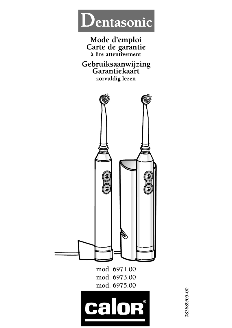 Page 1 de la notice Manuel utilisateur Calor Dentasonic 6973