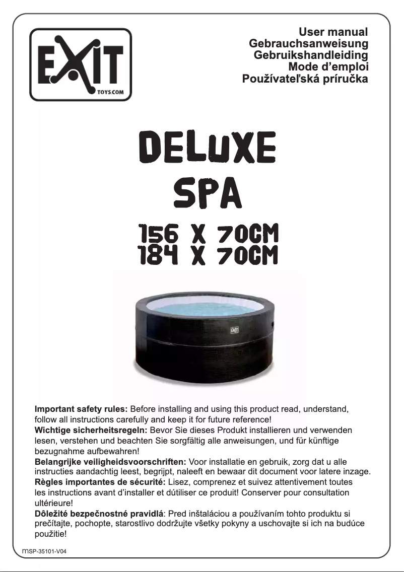 Page 1 de la notice Manuel utilisateur Exit Toys Leather Premium spa