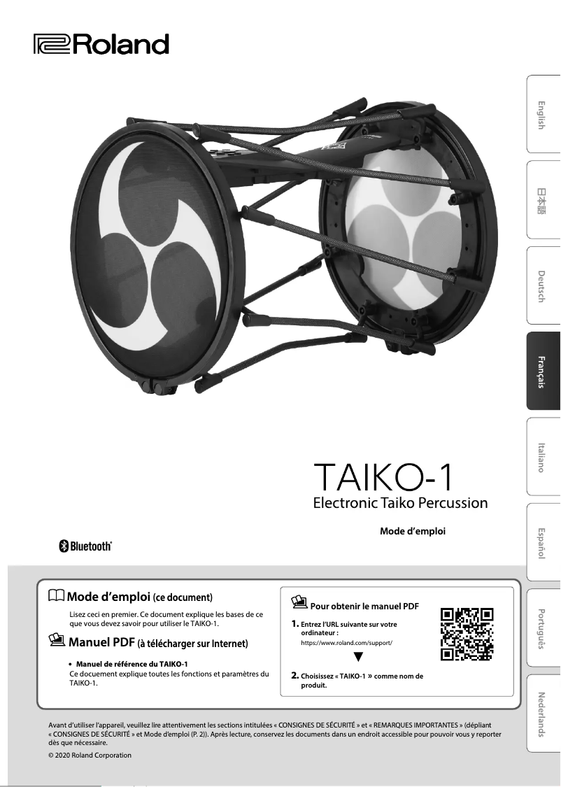 Página 1 del manual Manual de usuario Roland TAIKO-1