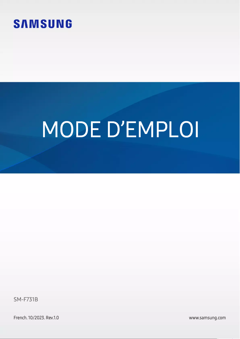 Page 1 de la notice Manuel utilisateur Samsung Galaxy Z Flip 5