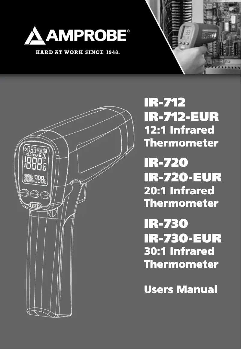Page 1 de la notice Manuel utilisateur Amprobe IR-712