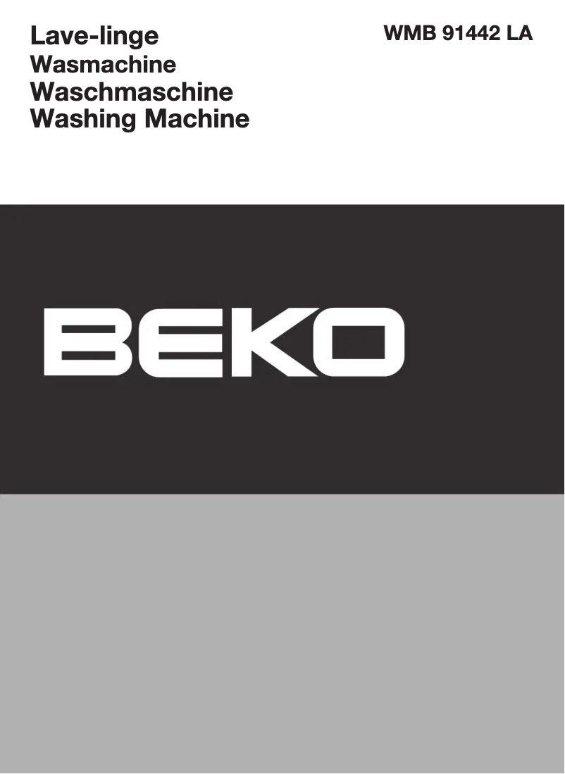 Page 1 de la notice Manuel utilisateur Beko WMB 91442 LA