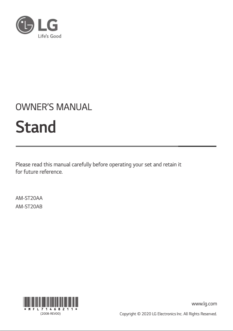 Página 1 del manual Manual de usuario LG AM-ST20AB