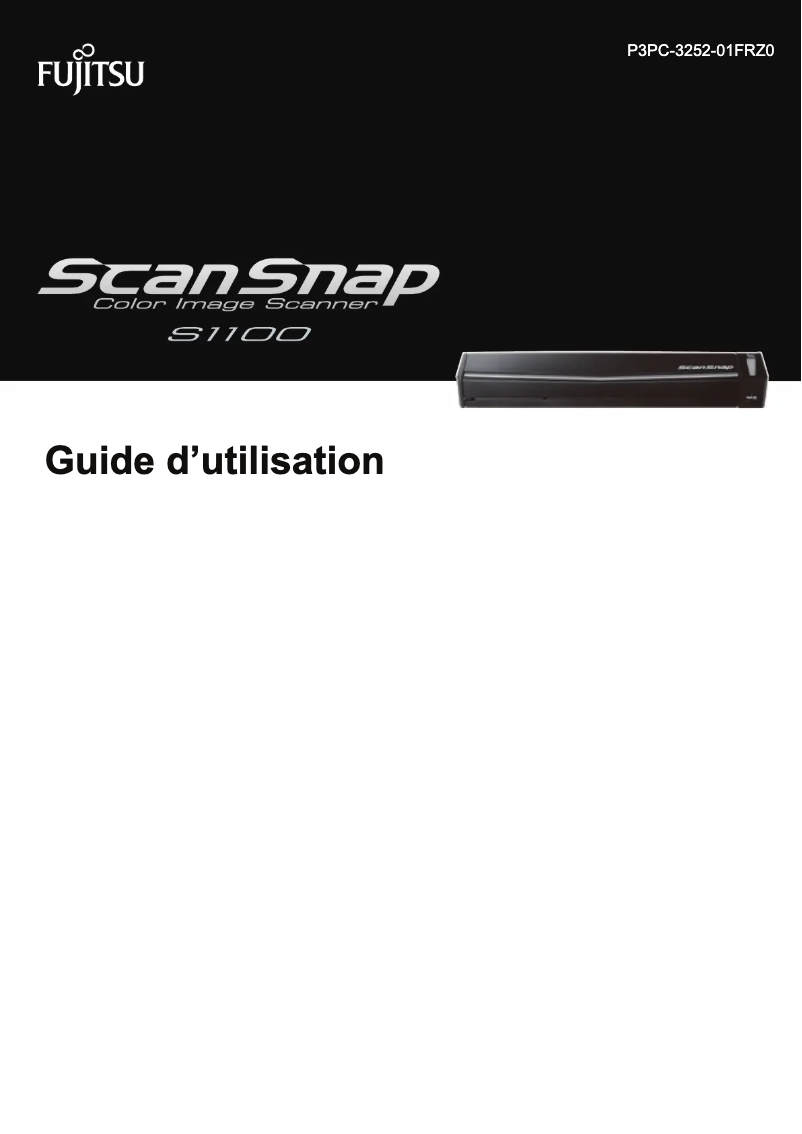 Image de la première page du manuel de l'appareil ScanSnap S1100 Narrador
