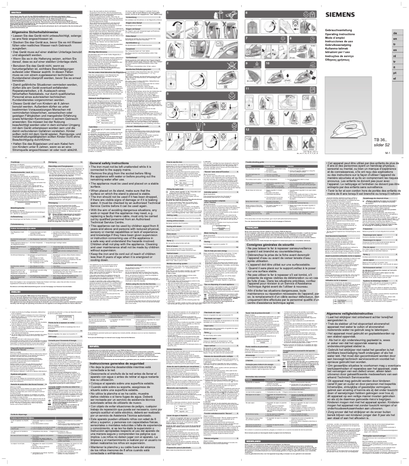 Page 1 de la notice Manuel utilisateur Siemens TB36EXTREM