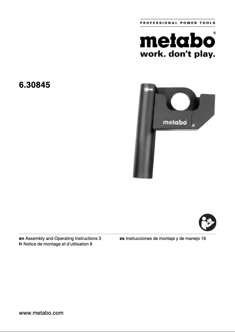 Page 1 de la notice Manuel utilisateur Metabo 6.28216