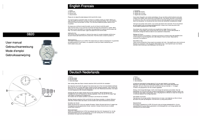 Page n°1 - Manuel utilisateur Davis 0820