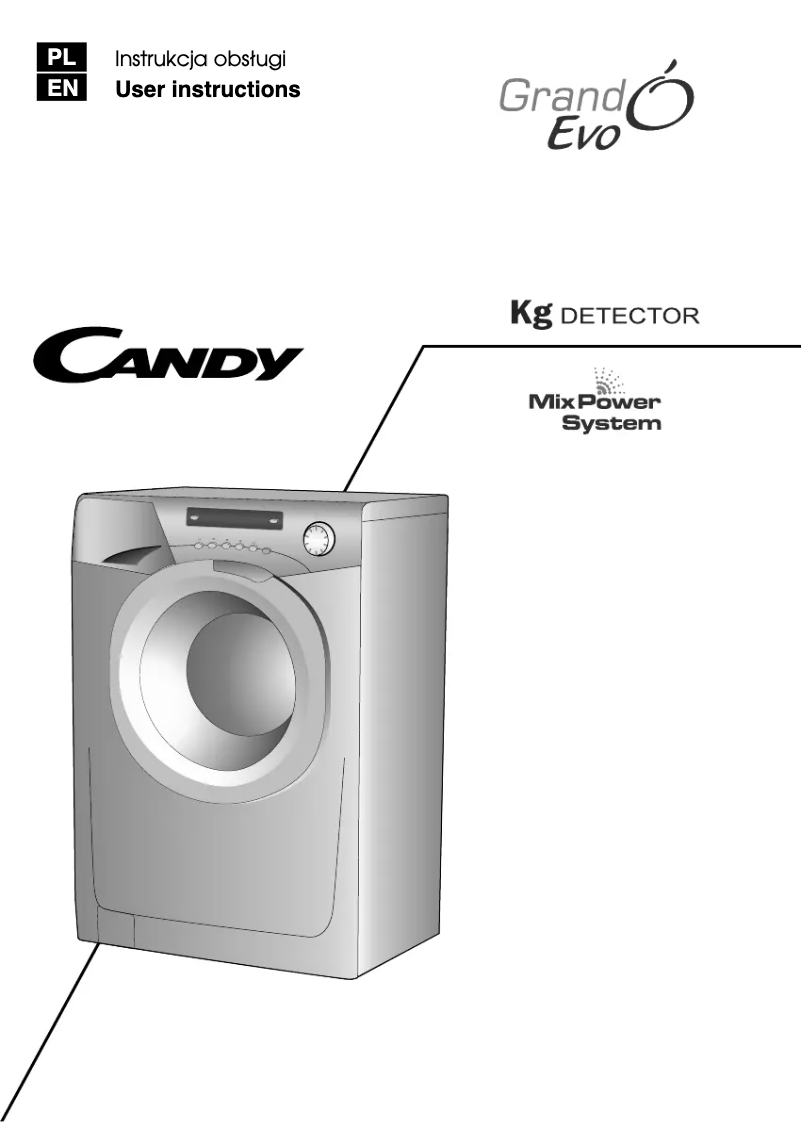Page n°1 - Manuel utilisateur Candy EVO 1273DW2/1-S