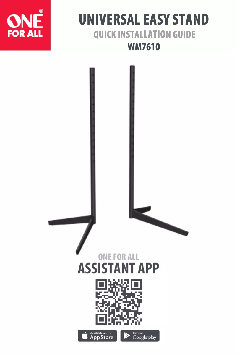 Page 1 de la notice Manuel utilisateur One for all WM7610