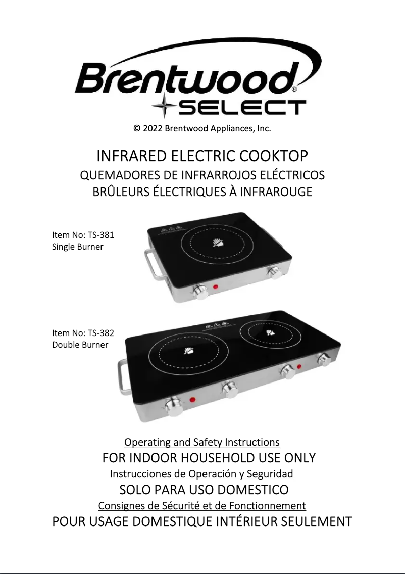 Página 1 del manual Manual de usuario Brentwood TS-382