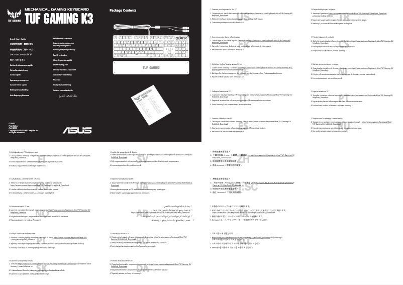 Page n°1 - Manuel utilisateur Asus TUF Gaming K3