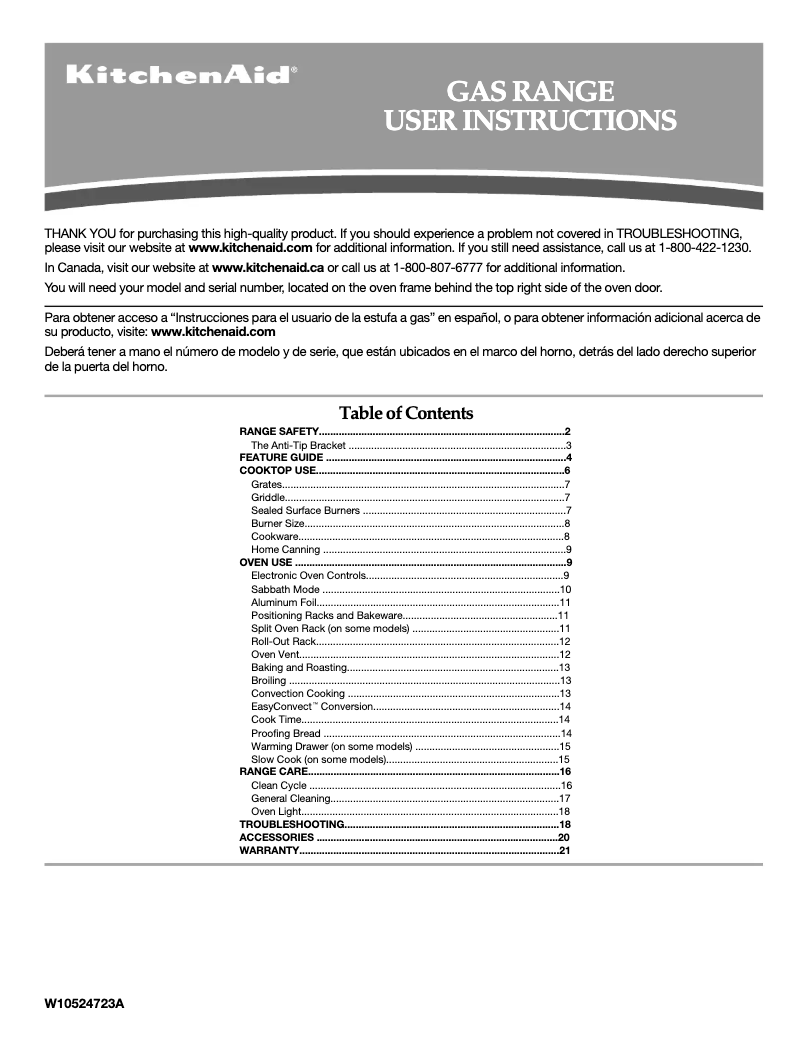 Image de la première page du manuel de l'appareil Architect KGRS306BSS