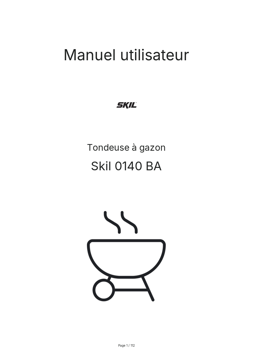 Page n°1 - Manuel utilisateur Skil 0140 BA