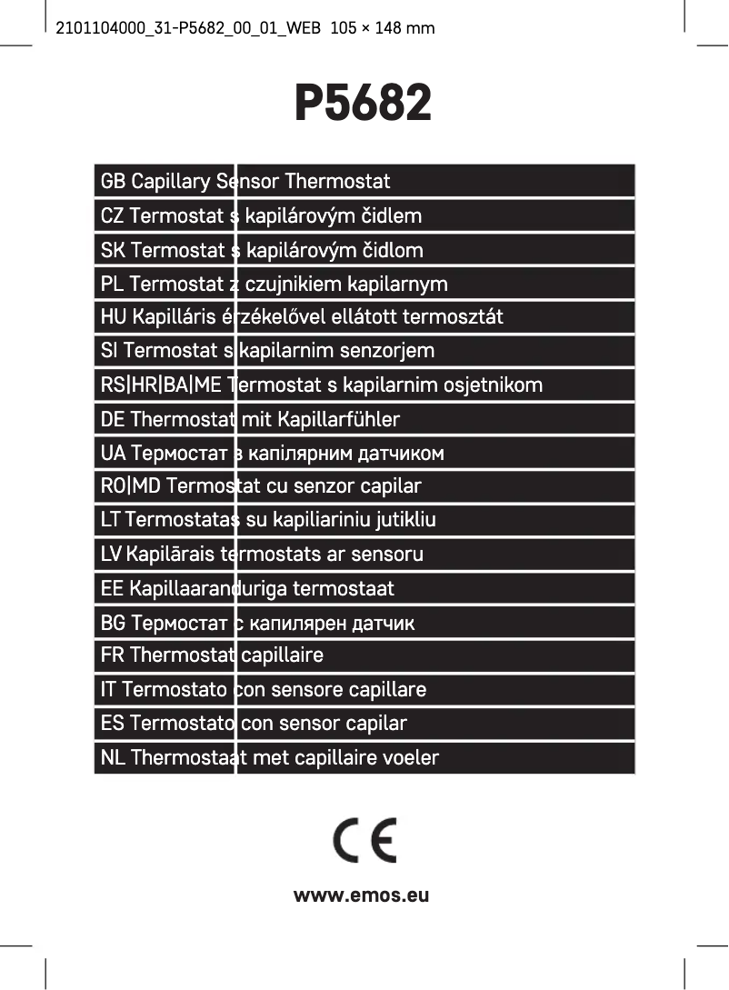 Page 1 de la notice Manuel utilisateur Emos P5682