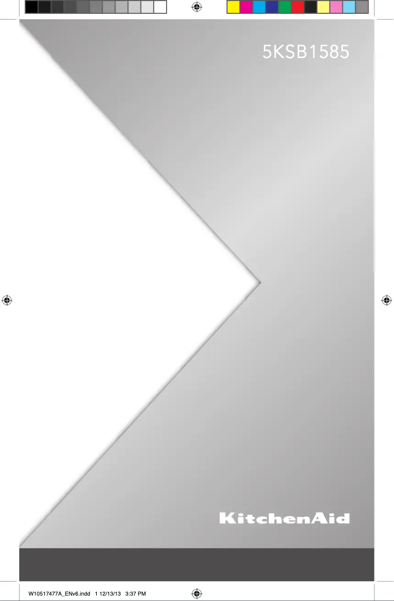 Page 1 de la notice Manuel utilisateur KitchenAid 5KSB1585BOB