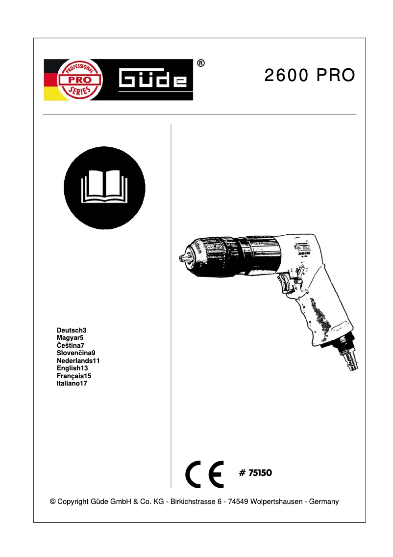 Page n°1 - Manuel utilisateur Güde 2600 PRO