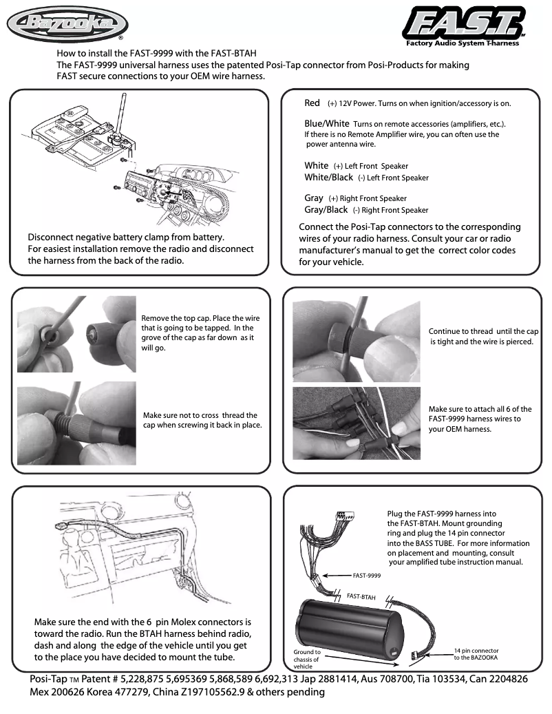 Page 1 de la notice Manuel utilisateur Bazooka BTA8100FHC