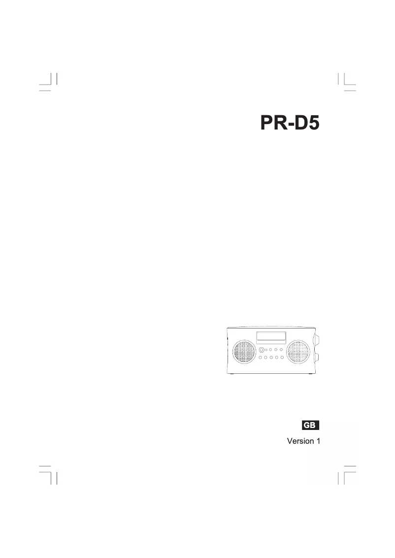 Imagen de la primera página del manual del dispositivo PRD5