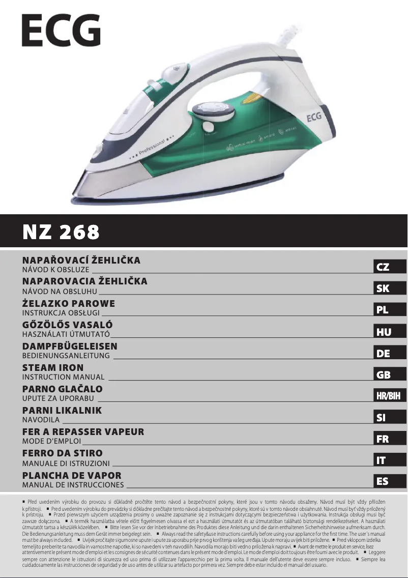 Image de la première page du manuel de l'appareil NZ 268