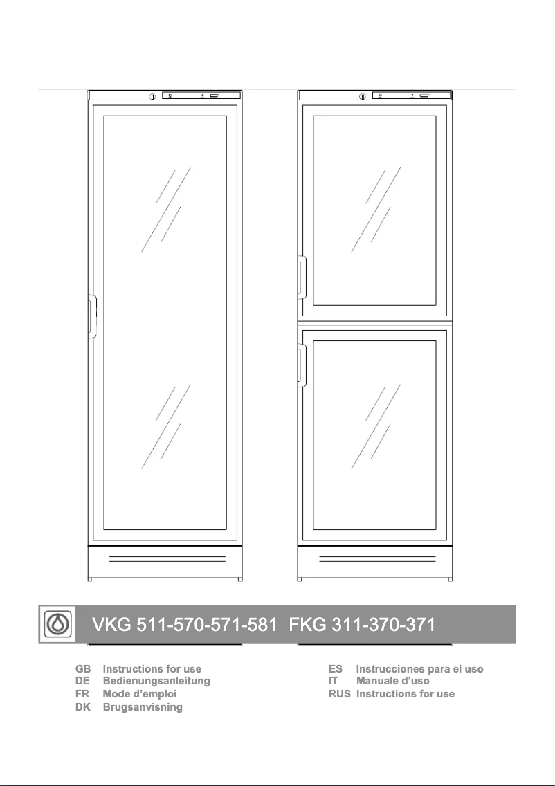 Page n°1 - Manuel utilisateur Vestfrost VKG 570