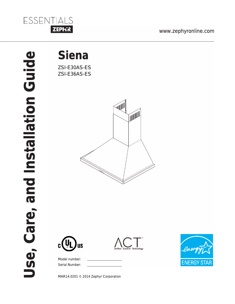 Page 1 de la notice Manuel utilisateur Zephyr ZSIE30ASES