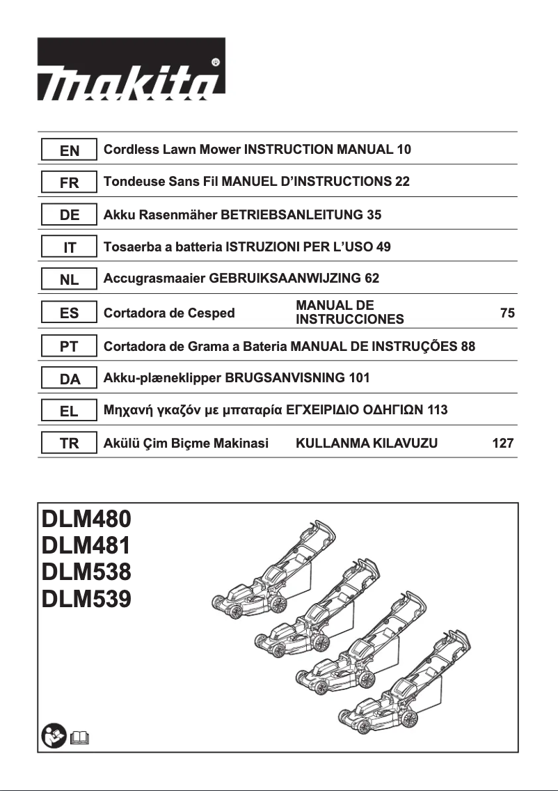 Page n°1 - Manuel utilisateur Makita DLM481